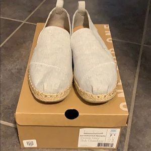 Drizzle Grey Slub Chambray Toms